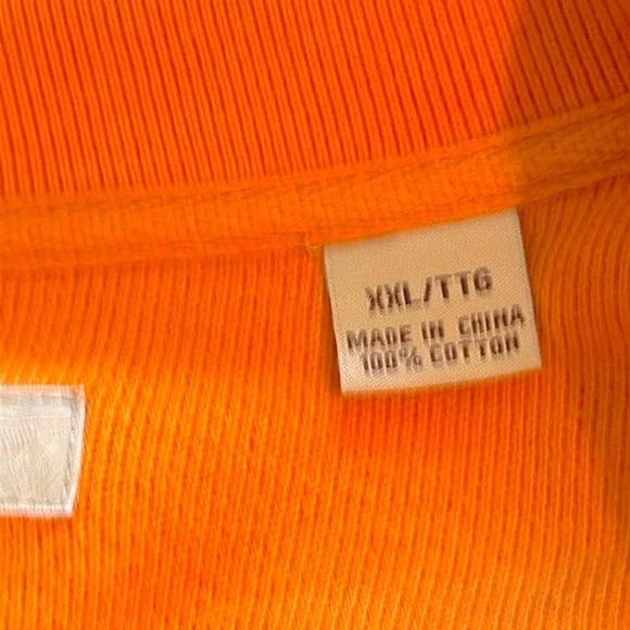 Tommy Bahama 1/4 Zip Cotton Pullover Henley Soft Orange Jersey XXL - Picture 11 of 11